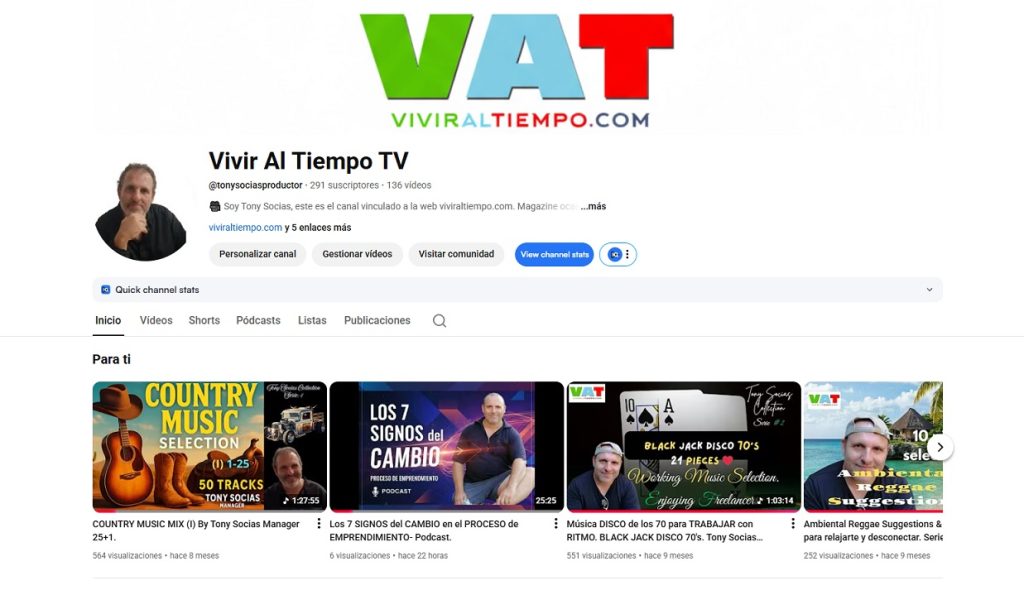 ¡Suscríbete al canal del magazine viviraltiempo.com!